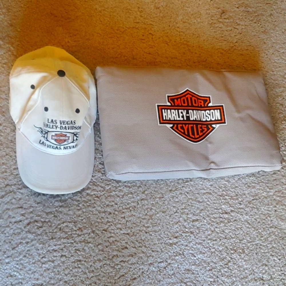 Original Harley Davidson cap and Cushion